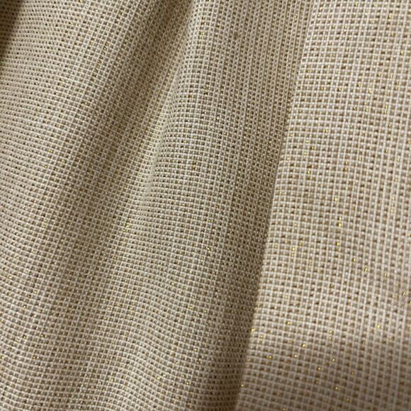 🟢Cache Solid Vanilla Cream Metallic Gold Shorts Size 6 - Picture 3 of 8